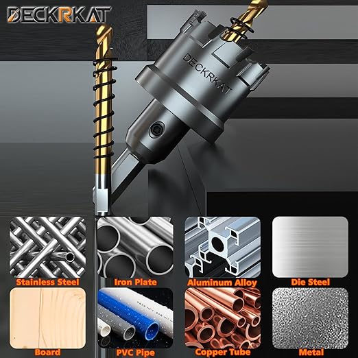 2-3/4" TCT Hole Saw for Hard Metal, Heavy Duty 70mm Tungsten Carbide Tipped Hole Cutter with Spring Loaded Pilot Drill Bit for Stainless Steel, Metal, Iron, and Plastic.
