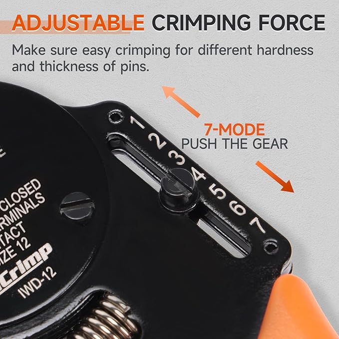 iCrimp Closed Barrel Crimper 4 Way Indent,8 Impression Type for Deutsch Solid Contacts gage 12 (IWD-12)