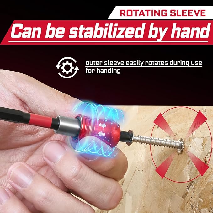 2.5Inches Impact Screwdriver Bit Holders, 10PC Magnetic Extension Quick-Change Socket Drill Bit Holder Cr-V SteelHex Shank Quick Release Drill Bit Guide