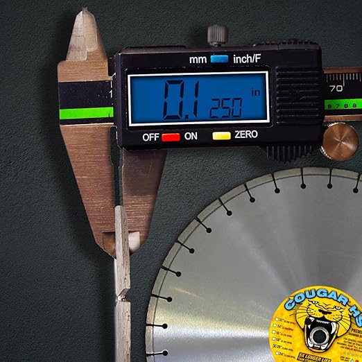 Cougar HS 20 Inch Diamond Concrete Saw Blade, Premium General Purpose Segmented Blade, Dry/Wet Cutting Concrete, Masonry, Brick, & Block 1" Arbor