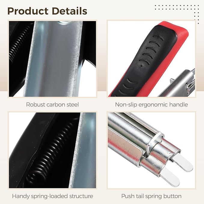 2500 C20 Hog Rings & Manual Fencing Pliers Set, C-Type Clamp Tool For Wire Fence Installation