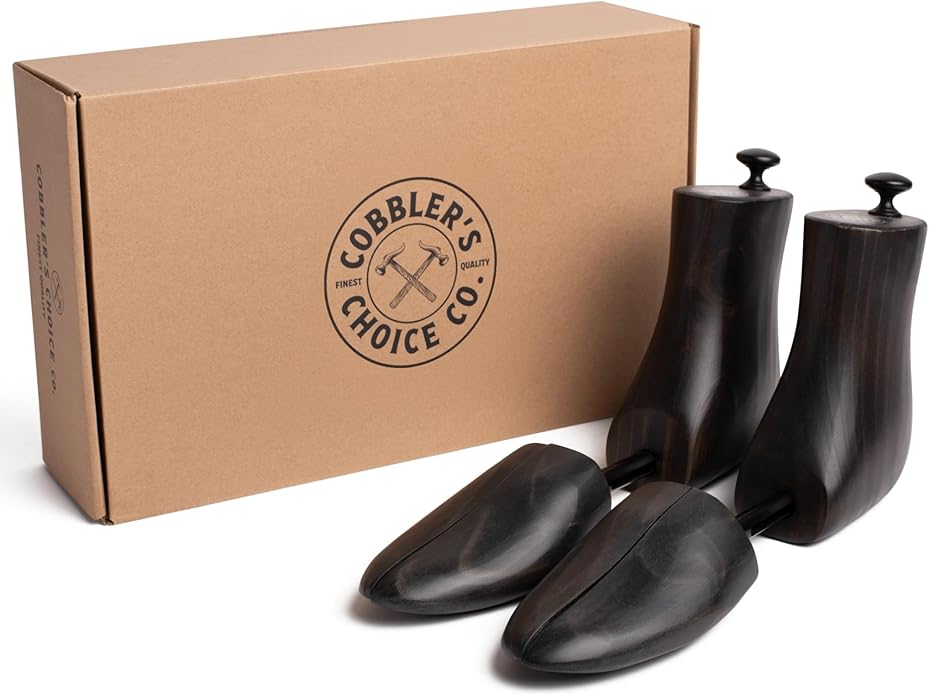 Cobbler's Choice Co. Finest Quality Men?셲 Boot Tree ??Varnished Natural Wood, Timeless Design, Signature Finish, Black