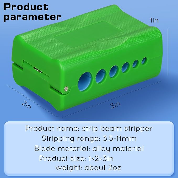 A-3511 Tube Stripper Stripping range 3.5-11mm Replaceable blade Cable Tube Slitter Fiber Optic Mid Span Cable Cutting Tool Jacket Tube Slitter Loose Tube Buffer with 12pcs spare blade