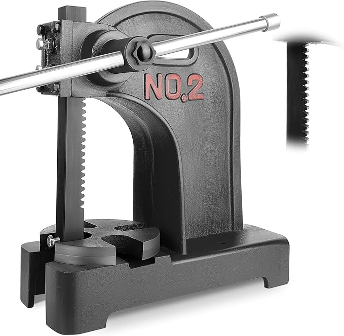 Arbor presses, 2 Ton Manual Arbor Press, 8.5 Inch Max Height, Manual Press is Suitable for Punching, Bending, Stretching and Forming Tasks in Workshops and Garages(Black)
