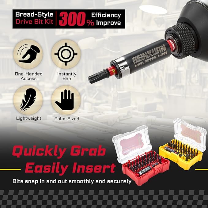 64Pieces Impact Screwdriver Bits Set, S2 Steel Magnetic Phillips/Security Torx/Torx Muliti Insert Bits Tips Set with Impact Bit Holder and 1/4?쒾ocket Adapter(Storage Box Case)