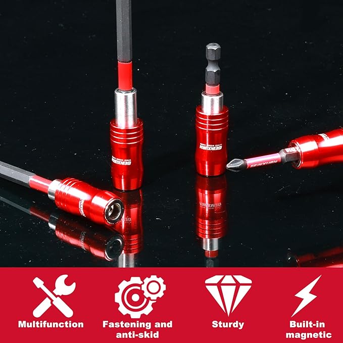 2PC Impact Screwdriver Bit Holders(2.5??6??, Magnetic Extension Quick-Change Socket Drill Bit Holder Hex Shank Quick Release Drill Bit Guide