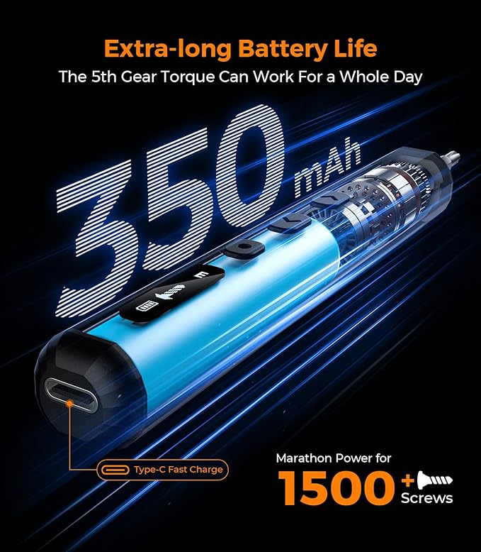 76 in 1 Mini Electric Screwdriver, Magnetic Precision Screwdriver Set with Battery Level/5 Torque Display, Power Screwdrivers Repair Tool Kit for iPhones, Laptops, Drones, Glasses, Watches