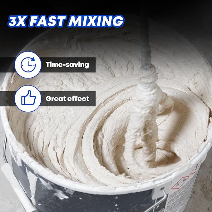 SILVEL Cement Mixer, 2300W Handheld Electric Concrete Mixer, Portable Mortar Mixer with 6 Adjustable Speed, 110V Mud Mixer for Mixing Mud, Cement, Mortar, Paint, Fodder