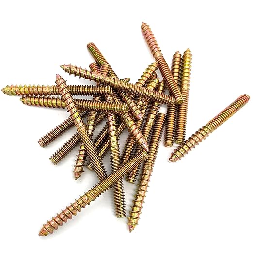 20 Pack 3/16-24x 2 Inch Hanger Bolts 3/16-24" Double Headed Bolts 3/16 Wood Dowel Screw Self-Tapping Screw Hanger Bolts for Furniture Screws Threaded Rods Bolt 50.8mm Length