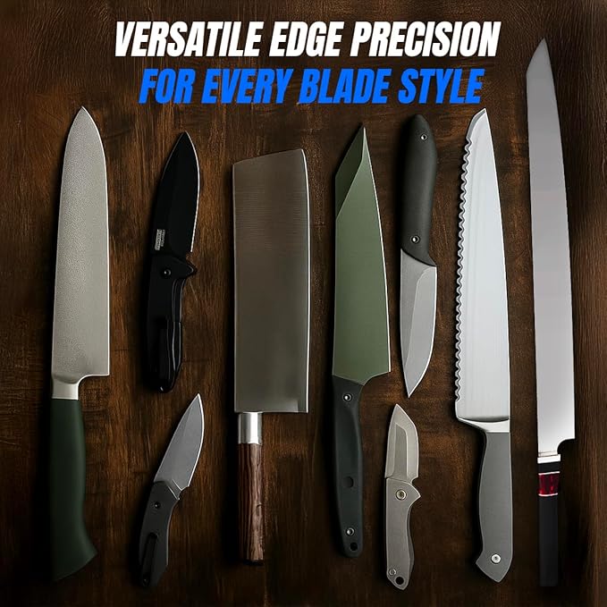 Edge Pro 4 Professional Knife Sharpening System ??Guided Knife Sharpener Kit with Adjustable Angles and Waterstones ??Portable Sharpener for Kitchen, Hunting, Fishing, and Outdoor Knives