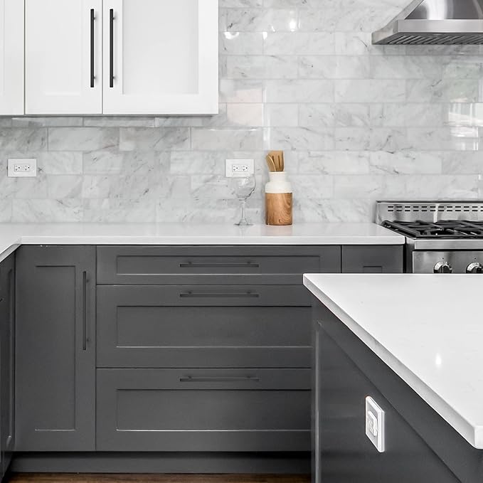 Ravinte Black Cabinet Handles 30 Pack 8-4/5 inch Matte Black Square Cabinet Pulls Kitchen Hardware 11-3/10 inch Overall Length Kitchen Drawer Pulls
