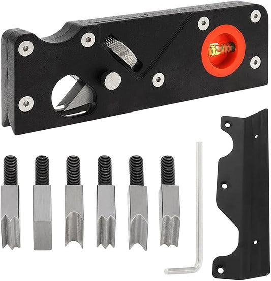 Chamfer Plane with Auxiliary Locator, Woodworking Hand Planer for Quick Edge Planing and radian Corner Plane Trimming, Hand Chamfering Planer for Professional Woodworkers