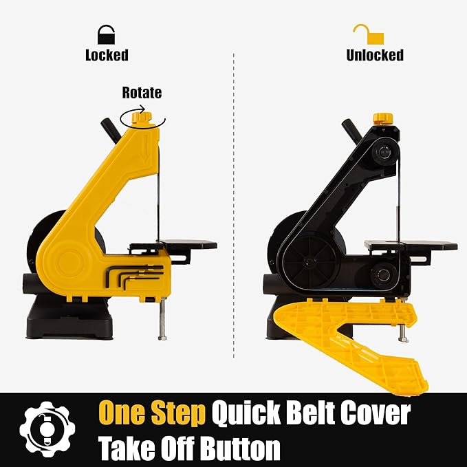 High Speed 6" Bench Grinder & 1"x30" Belt Sander Combo, Bench Belt Sander & Grinder for Metalworking, Belt Grinder for Knife Making, sharpening