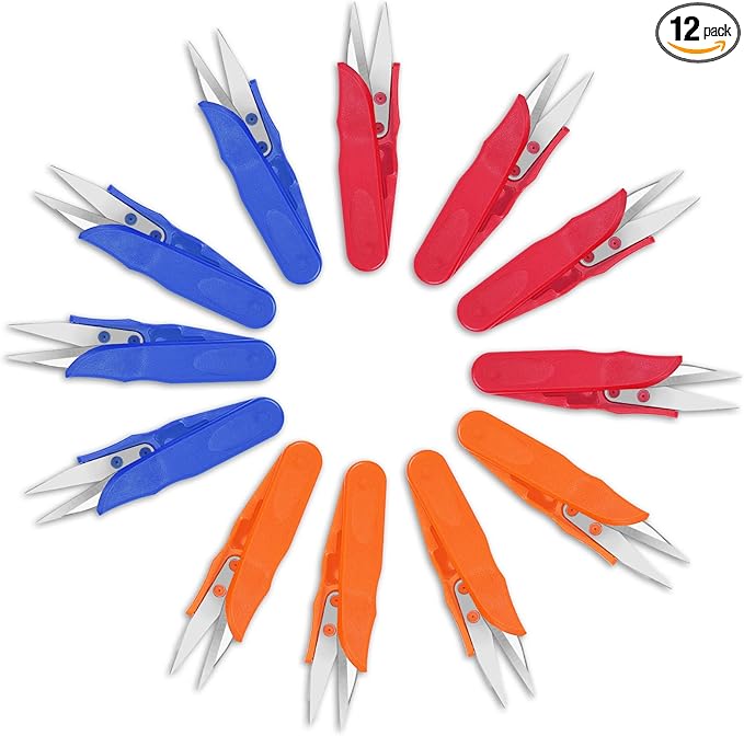 UCEC 12 Pack Thread Snips for Cutting, Thread Cutter Yarn Scissors for Crocheting, Embroidery Scissor Sewing Scissors Small Sewing Snips