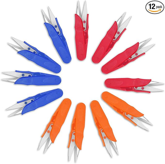UCEC 12 Pack Thread Snips for Cutting, Thread Cutter Yarn Scissors for Crocheting, Embroidery Scissor Sewing Scissors Small Sewing Snips