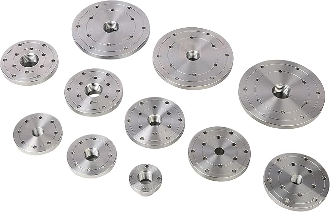 4" Wood Lathe Steel Faceplate, 1-1/4?쓝8TPI Spindle Thread Woodworking Machine Chuck Face Plate