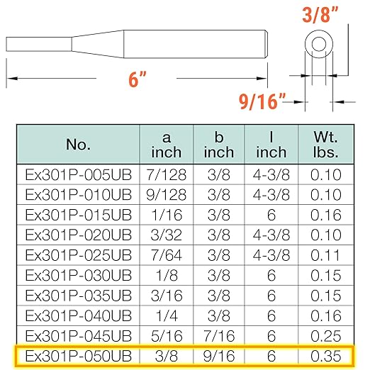 CS Unitec | Non-Sparking & Non-Magnetic Pin Punch Striking Tool | 6" Long, 3/8" Head | Corrosion Resistant,TUV Certified