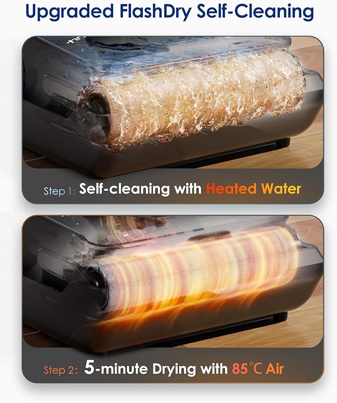 Tineco Floor ONE i6 Stretch Wet Dry Vacuum Cleaner, Vacuum & Mop All in One, 20kpa Powerful Suction, Up to 40 Minutes Runtime, 180째 Lay-Flat, Anti-Tangle Design, Full-Path Self-Cleaning&185??Flashdry
