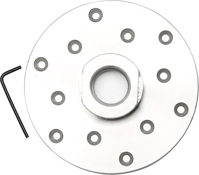 6" Wood Lathe Steel Faceplate, 1-1/4?쓝8TPI Spindle Thread Woodworking Machine Chuck Face Plate