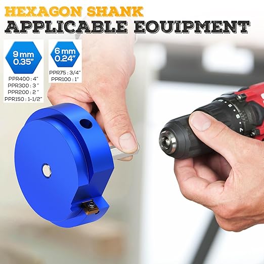 PVC Pipe Reamer 2 Inch, PVC Socket Saver, Fit Into Standard 1/2" Drills