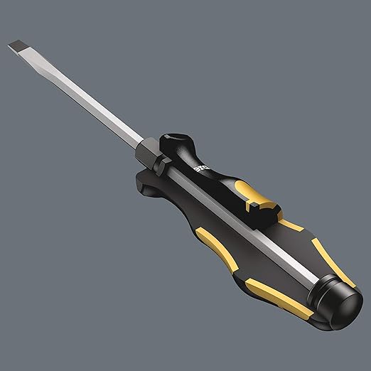Wera 05018272001 Kraftform Plus 932 A Slotted Screwdriver, 12mm Head, 8" Blade Length