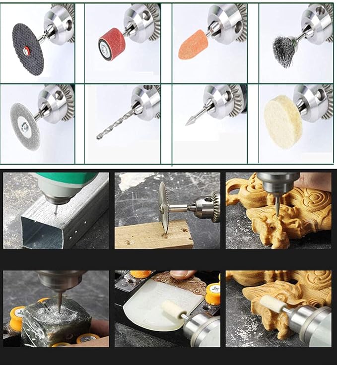 480W Rotary Tool Power Electric Die Multi-function Grinder Carver Set, 6 Step Variable Speed Adjustment, 30000RPM