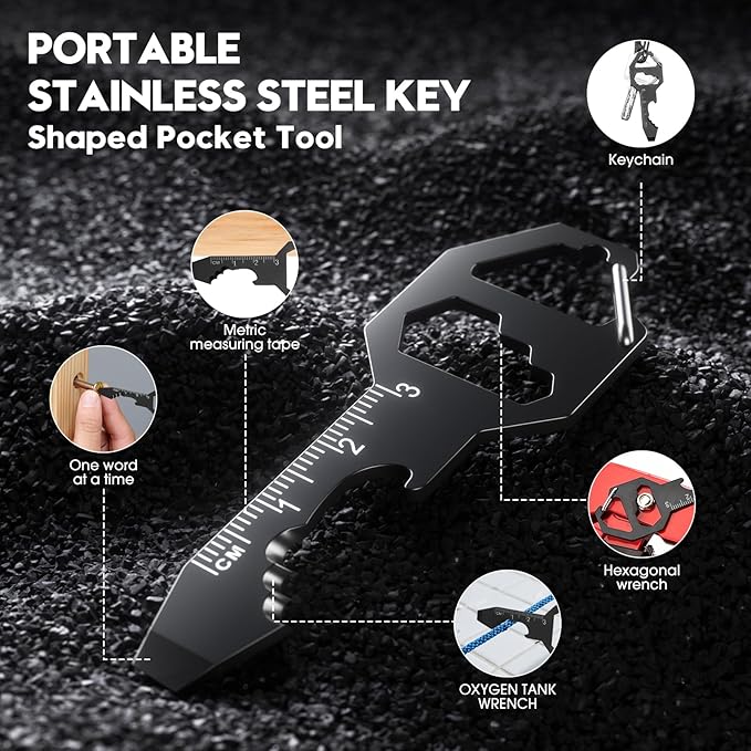 multifunctional tool set includes key tools, card tools, 6-in1 Trauma Shears, scissors with K-sheaths, suitable for outdoor exercise, garden pruning, and daily household use (double purple)