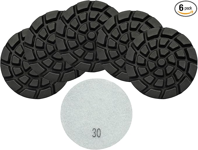 Diamond Concrete Polishing Pads - BRSCHNITT 6pcs 4 inch Grit#30 Resin Bond Renew Pads Beton Floor Renew Reparing Disk