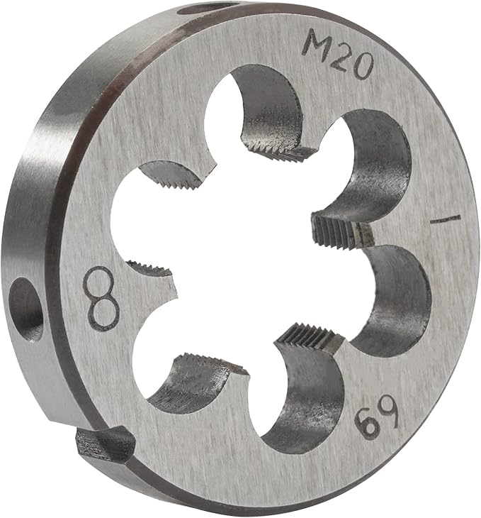 Aceteel M20 x 1 Metric Round Die, Machine Thread Die M20 X 1.0mm Right Hand