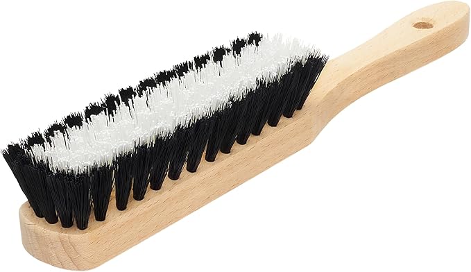Carpet Cleaning Brush, Scrub Brush with Handle for Floor Mats, Heavy Duty Carpet Cleaner Brush, Rug Brush, Upholstery Brush for Indoor and Outdoor, Stiff Nylon Bristles Car Carpet Brush, White