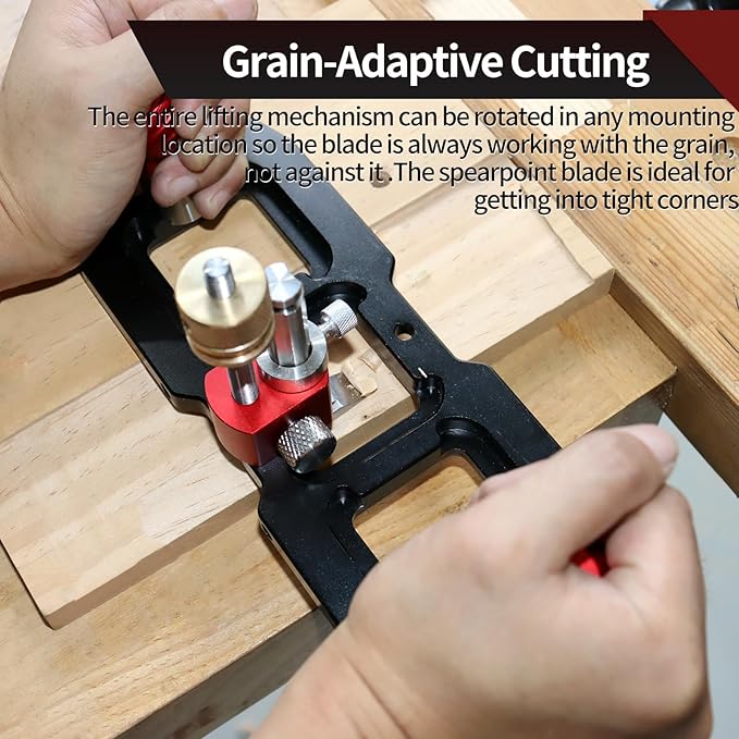 Router Plane for Woodworking, Router Plane Handheld Adjustable Depth Stop Planer Wood Chamfering Slottinge Woodworking Hand Tool