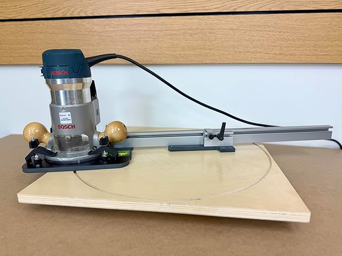 Woodhaven 3290 Adjustable Circle Cutting Jig for Fullsize Routers - Precision Woodworking Tool for Perfect Circles from 4" to 204" in Diameter | Made in USA