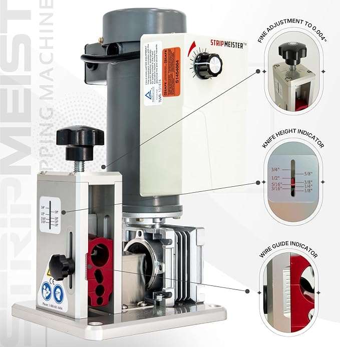 StripMeister E250 Pro Electric Automatic Wire Stripping Machine ??Wire Size Up To 횠3/4", Jam-Free, Motorized Wire Stripper with Variable Speed Control for Copper Wires