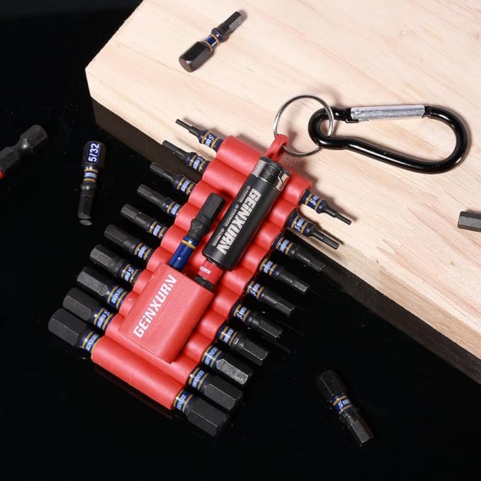 Impact Hex Screwdriver Bits Set,22 Pieces Magnetic SAE S2 Steel Multi Driver Bit Tips with Bit Holder and Storage Organizer
