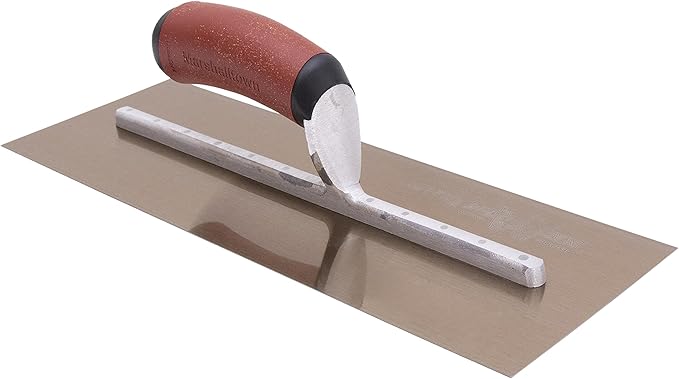 MARSHALLTOWN Golden Stainless Steel Finishing Trowel, Concrete, Masonry and Drywall Finishing Tool, Made in the USA, MXS205GDC