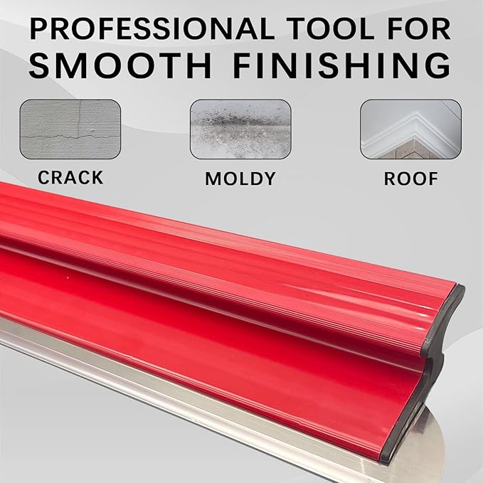 Drywall Skimming Blade 32 Inch, Smooth Finish, Precision 0.5mm European Stainless Steel Blade (Replaceable),Drywall Skimming Blade Tool for Drywall/Wallboard/Plasterboard