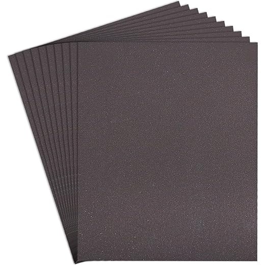 600 Grit Sand Paper, 9 x 11 Inch, 10 Pcs Wet Dry Sandpaper Sheets, Silicon Carbide for Wood, Metal, Automotive Sanding and Polishing, Waterproof and Durable