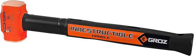 Groz 34603 16" Indestructible Copper Head Striking Hammer, 2.5 lb