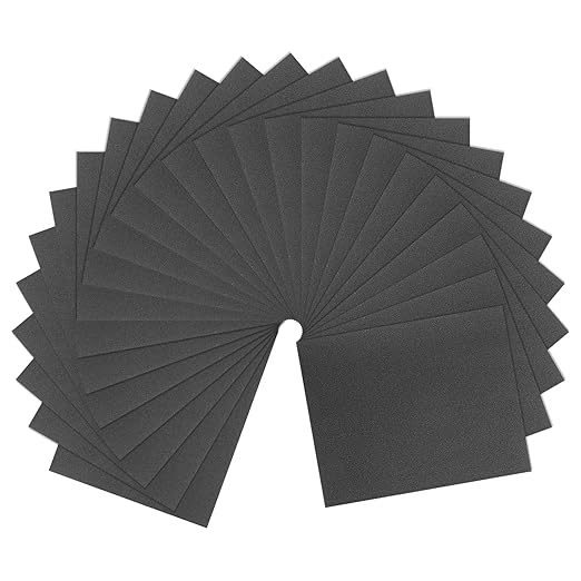 HARFINGTON 25pcs Sandpaper 150 Grit 9 x 11 Inch C-Weight Backing Silicon Carbide Abrasive Wet Dry Sanding Sheets for Wood Finishing, Metal Sanding, Automotive Polishing