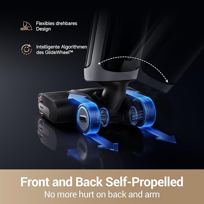 DREAME H14 Pro Wet Dry Vacuum Cleaner, 180째 Lie-Flat Vacuum Mop, 140째F Washing and Fast Hot Air Drying, Powerful 18kPa Suction Floor Cleaner Machine, Easy GlideWheel Movement, Smart App Control