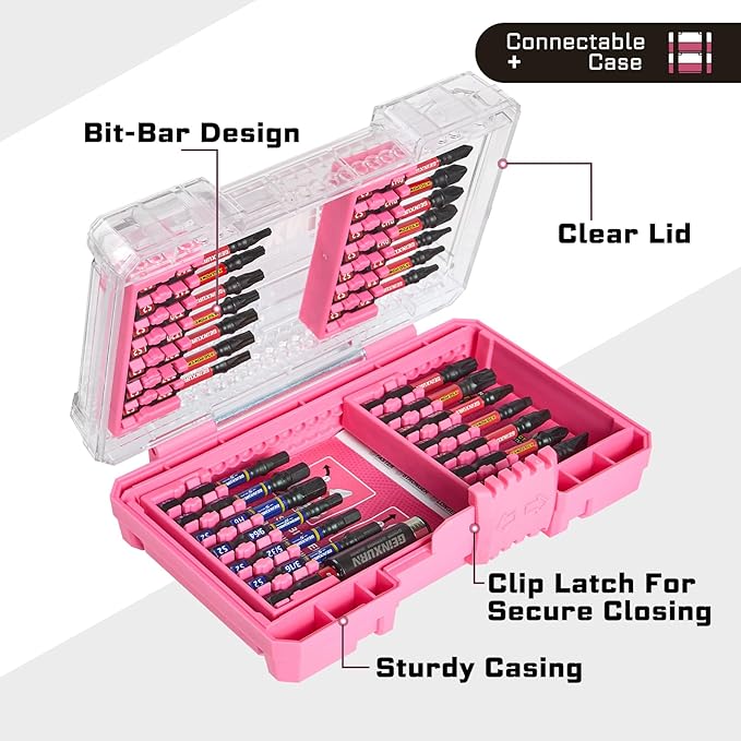 2Pcs Storage Box Case, small parts box with detachable divider, Screwdriver Bit Set Box