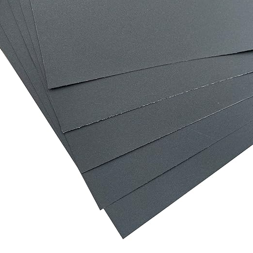 9 x 11 Inch 15pcs Wet Dry Sandpaper, 800 Grit Waterproof Abrasive Sand Paper, Silicon Carbide Sandpaper Sheets for Metal Wood, Auto Polishing