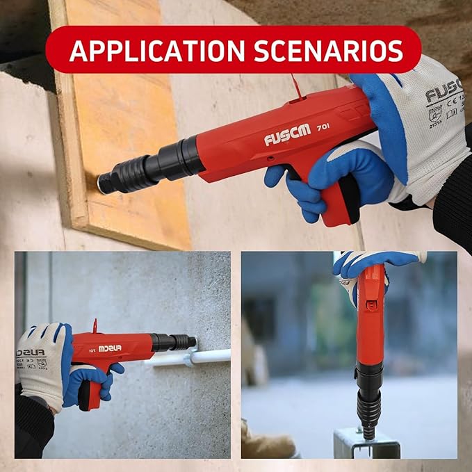 Low Velocity Powder Actuated Tool FV-701, Semi-Automatic .27 cal with built in power indicator and Silencer