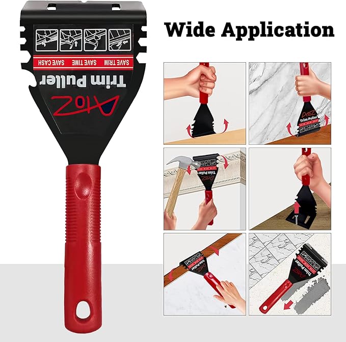 Trim Removal Tool for Baseboard Trim Puller Tool Pry Bar for Commercial Work,Molding, Siding, Flooring Removal