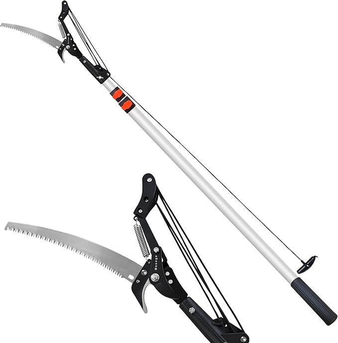 Tree Trimmer Pole Saw 4.9-13FT, Tree Pruner Extendable, Long Handle Pruning Shears, Tree Clippers, Branch Cutters, Telescoping Loppers