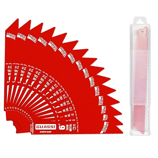 15 Pack 6 inch 20/24 TPI Reciprocating Saw Blade, Bi-Metal Sawzall Blades for Less 1/8" Thin Metal, PVC Nails Screw Soft Metals Steel Pipe, Longer Life Faster Smooth Cutting Speed, for Diablo DS0620BF