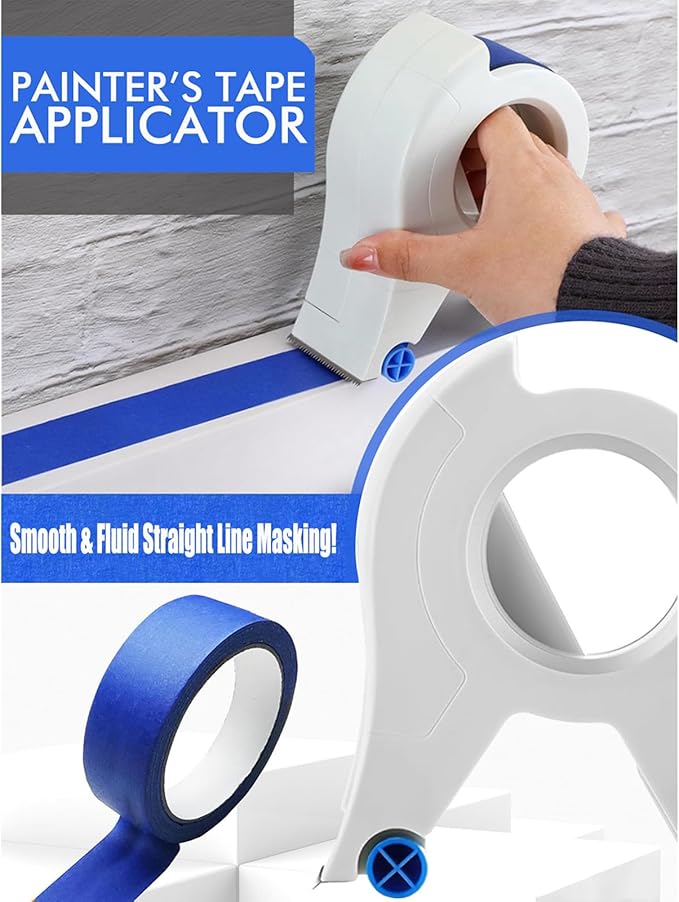 RSHuiOUXX Painter Tape Applicator with 22Yard Long Painter Tape Masking Tape Dispenser for Trim Window Door Home Decoration