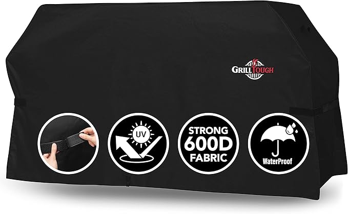 Heavy Duty Griddle Cover for Outdoor Griddle, Fits 36 Inch Griddle ??Waterproof, Weather Resistant, UV & Fade Resistant with Adjustable Straps ??Flat Grill Cover, Black