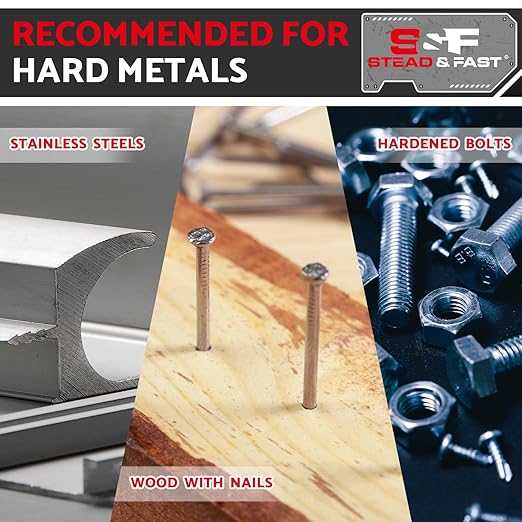S&F STEAD & FAST Oscillating Tool Blade Carbide, Multitool Blades Industrial-Strength, Universal Fit for Quick Release, Oscillating Saw Blades for Hard Metal, Nails, Screws, Bolts, 4-Pack