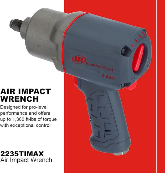 Ingersoll Rand 2235TiMAX 1/2-Inch-Drive Air Impact Wrench with Up to 1,350 Foot-Pounds Torque Output